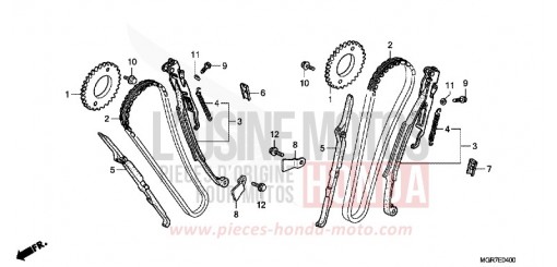 CAM CHAIN/TENSIONER VT750SB de 2011
